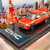 HOBBY JAPAN 1/64 Honda CIVIC Si (AT) 1984 Customized Version Red HJ641029CR