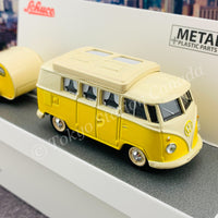 Schuco 1/64 Volkswagen T1 Camper with Caravan (mit Wohnanhanger) 452026700