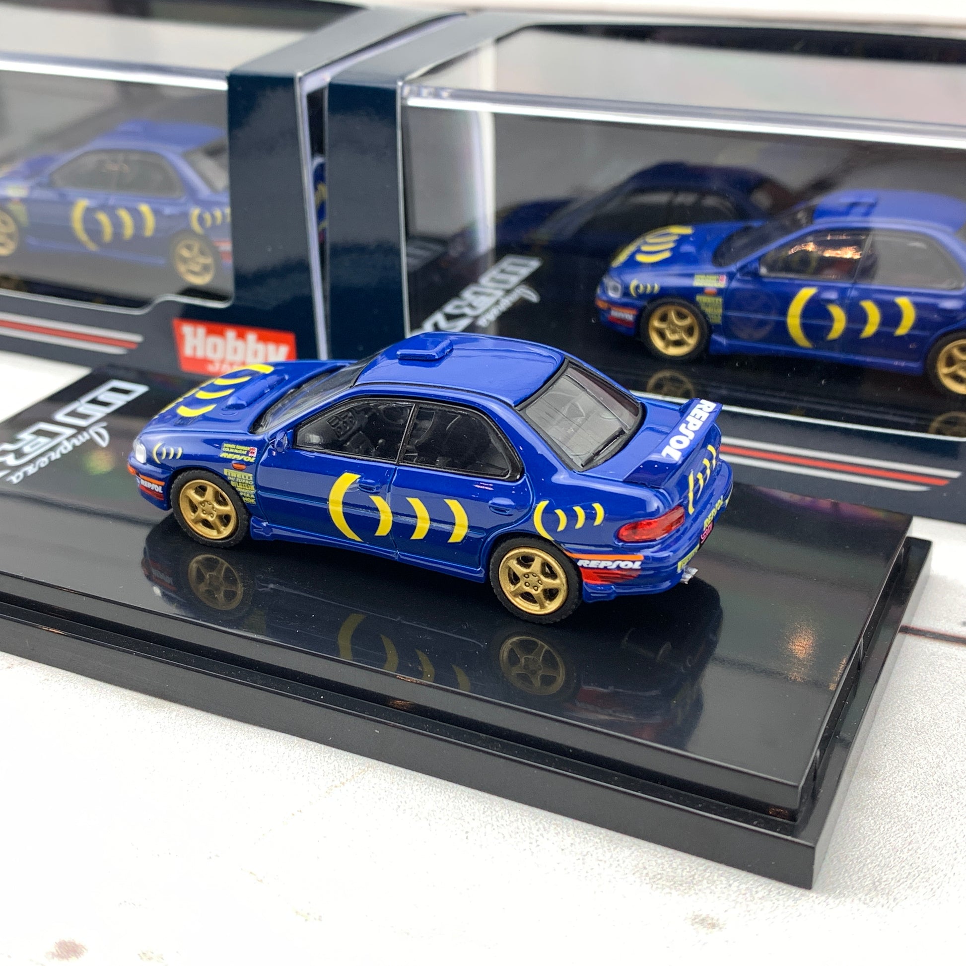 HOBBY JAPAN 1/64 Subaru Impreza WRX GC8 STi version II Sports Blue with Decal HJ641013DSBL