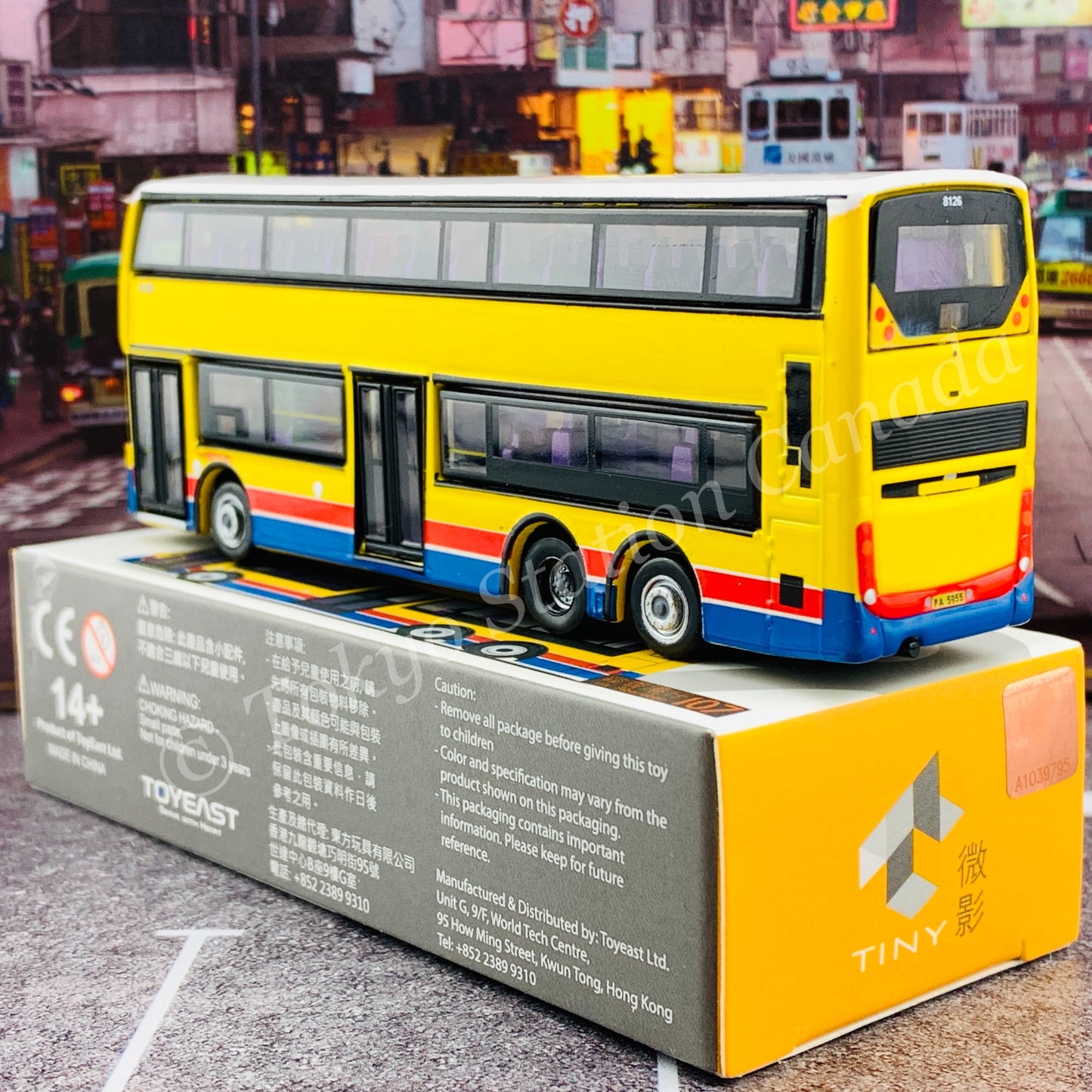 TINY 微影 L19 E500 Bus Yellow (via Aberdeen 107 經 香港仔) ATC64992