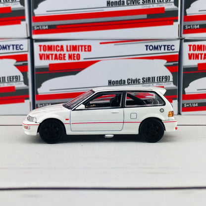 Tomytec Tomica Limited Vintage Neo 1/64 Honda Civic SiR II (EF9) Group A Plain Color Hong Kong Exclusive White
