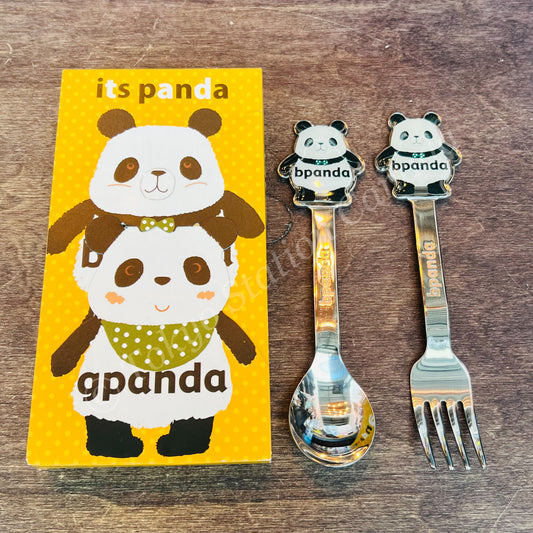 its panda Stainless Steel Spoon & Fork Set Made in Japan