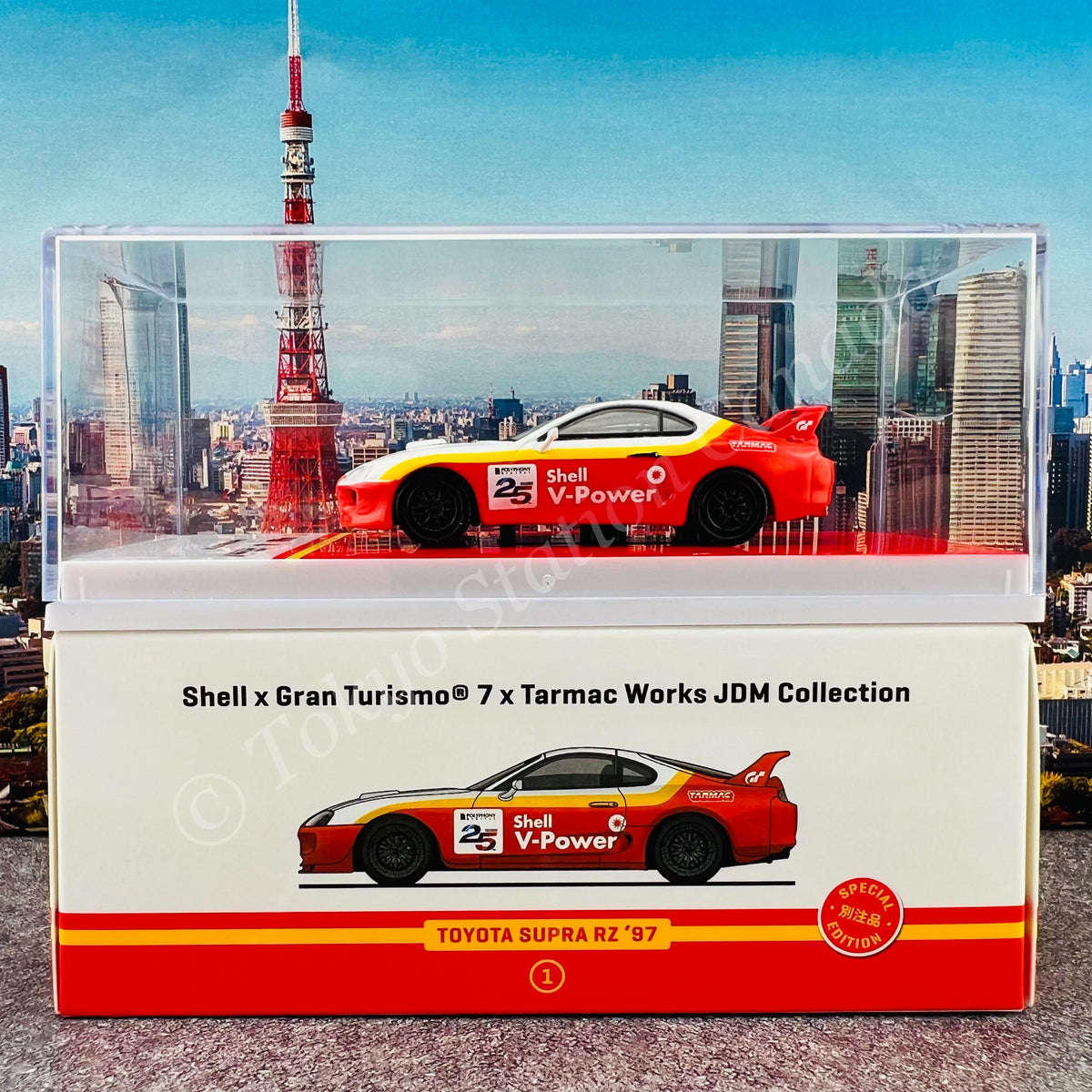 TARMAC WORKS x Gran Turismo 7 x SHELL 1/64 Toyota Supra RZ 1997 T64-01 ...