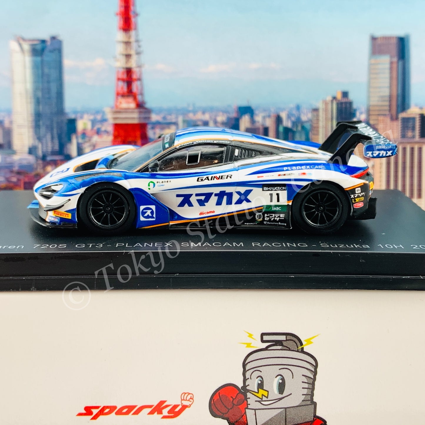 Sparky 1/64 McLaren 720S GT3 No.11 PLANEX SMACAM RACING Suzuka 10H 2019 M. Häkkinen - K. Kubota - H. Ishiura Y162