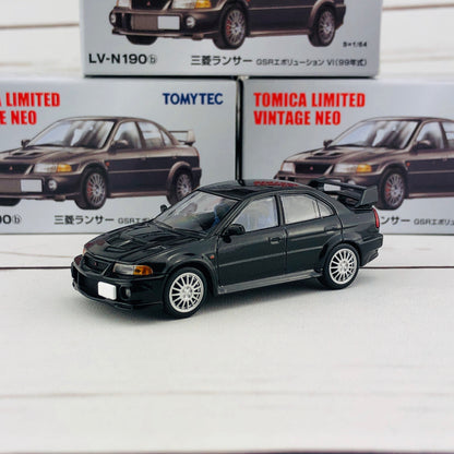 Tomica Limited Vintage Neo Mitsubishi Lancer Evolution VI GSR Black (1999) LV-N190b