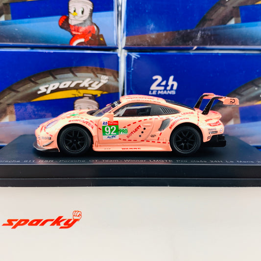 Sparky 1/64 PORSCHE 911 RSR NO.92 PORSCHE GT TEAM WINNER LMGTE PRO CLASS 24H LE MANS 2018 M. CHRISTENSEN - K. ESTRE - L. VANTHOOR Y122