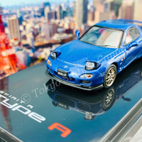 HOBBY JAPAN 1/64 Mazda RX-7 (FD3S) SPIRIT R TYPE A With Engine Display Model Blue Mica HJ642007DBL