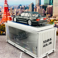 Tarmac Works ROAD64 Collection 1/64 Mercedes-Benz 190E 2.5-16 Evolution II 1990 Black Metallic with Container T64R-024-BK