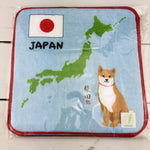 Shiba Inu handkerchief 22cm x 22cm Blue Japan by FRIENDSHILL Made in Japan IS-294-57