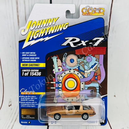 JOHNNY LIGHTNING 1/64 Classic GOLD COLLECTION 1981 Mazda RX-7 Maya Gold Metallic 849398051696