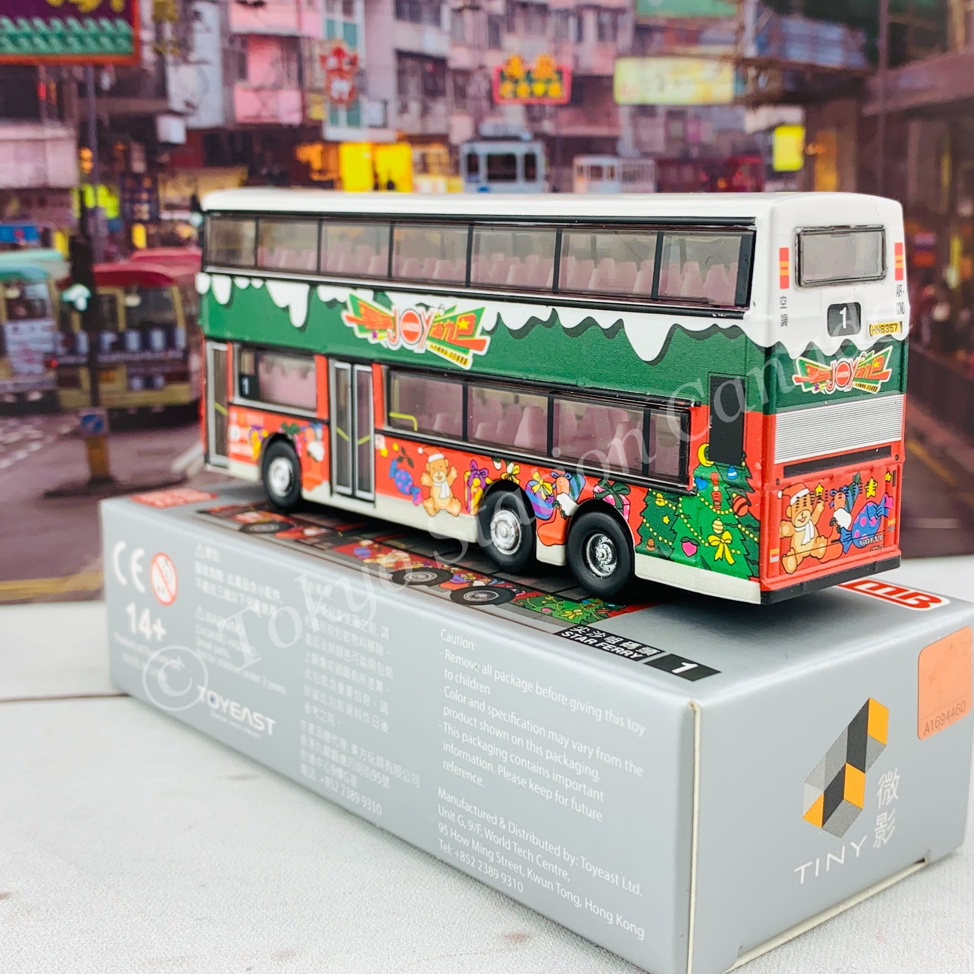 TINY 微影 KMB VOLVO Olympian Hong Kong Christmas Limited Edition (1 Star Ferry 尖沙咀碼頭) 九巴富豪 Olympian 11米 "聖誕Joy滿九巴" [展會限定] KMB2020083