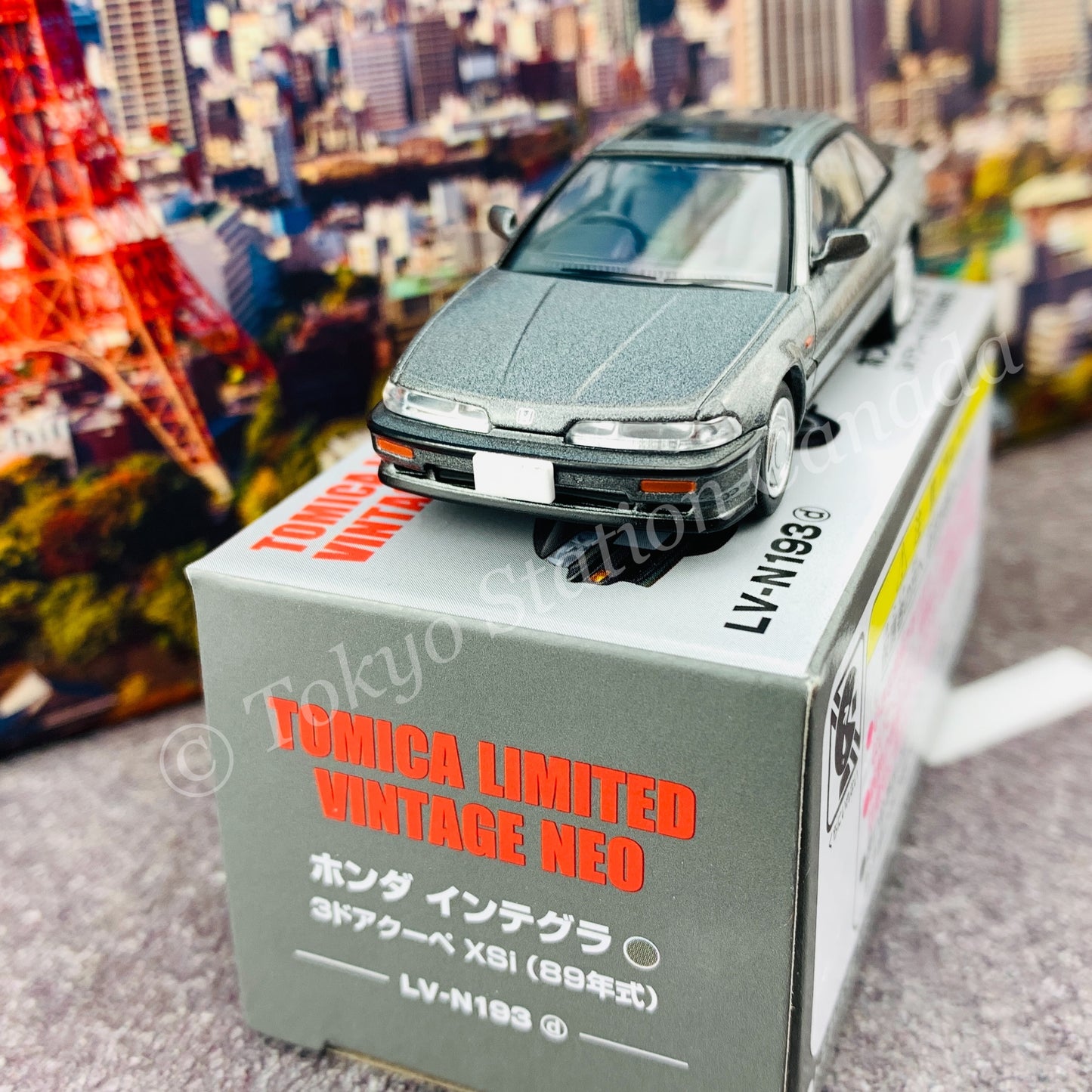 Tomytec Limited Vintage Neo 1/64 Honda Integra 3 Door Coupe XSi 1989 (Gray Metallic) LV-N193d