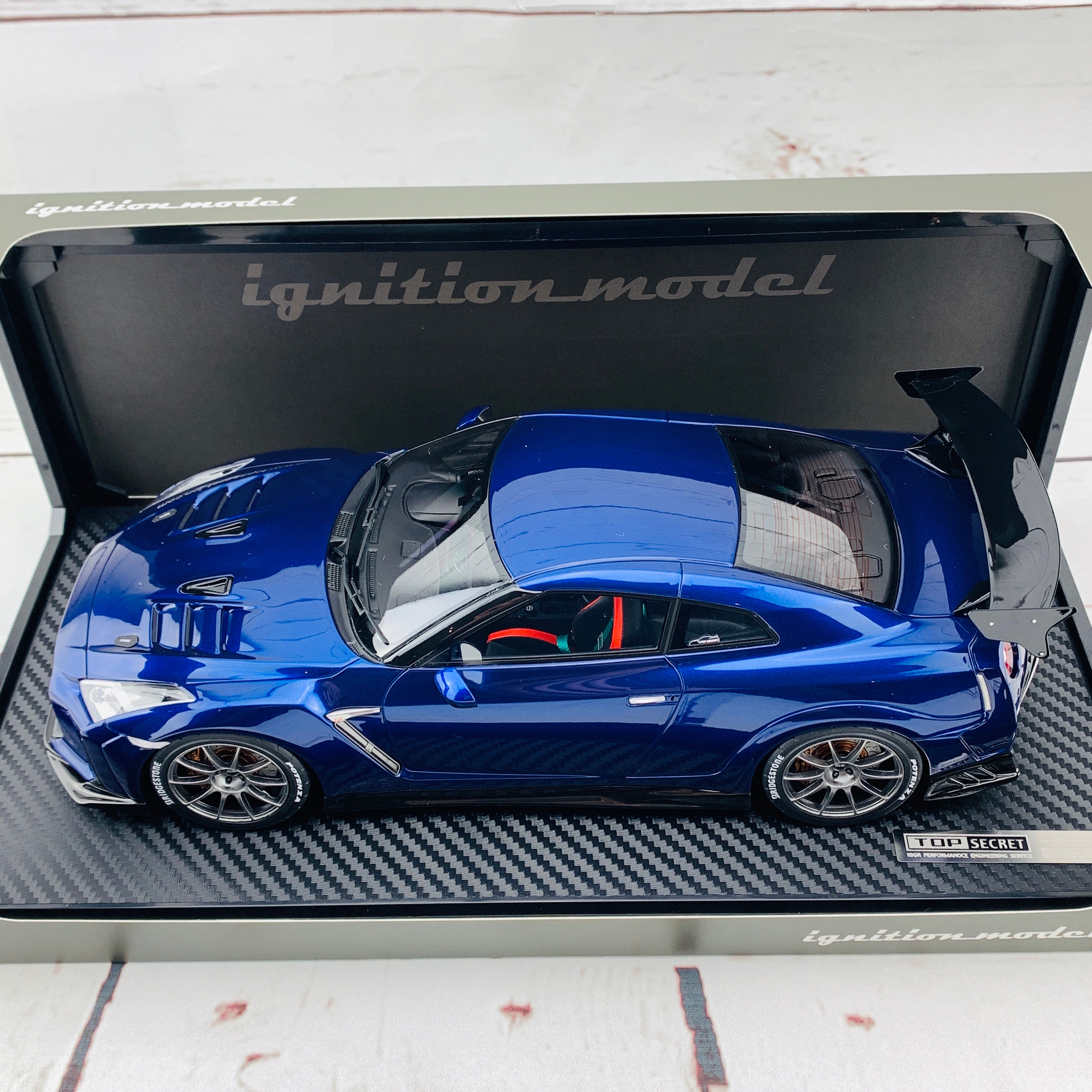 Ignition Model 1/18 TOP SECRET Nissan GTR R35 Blue Metallic IG1535