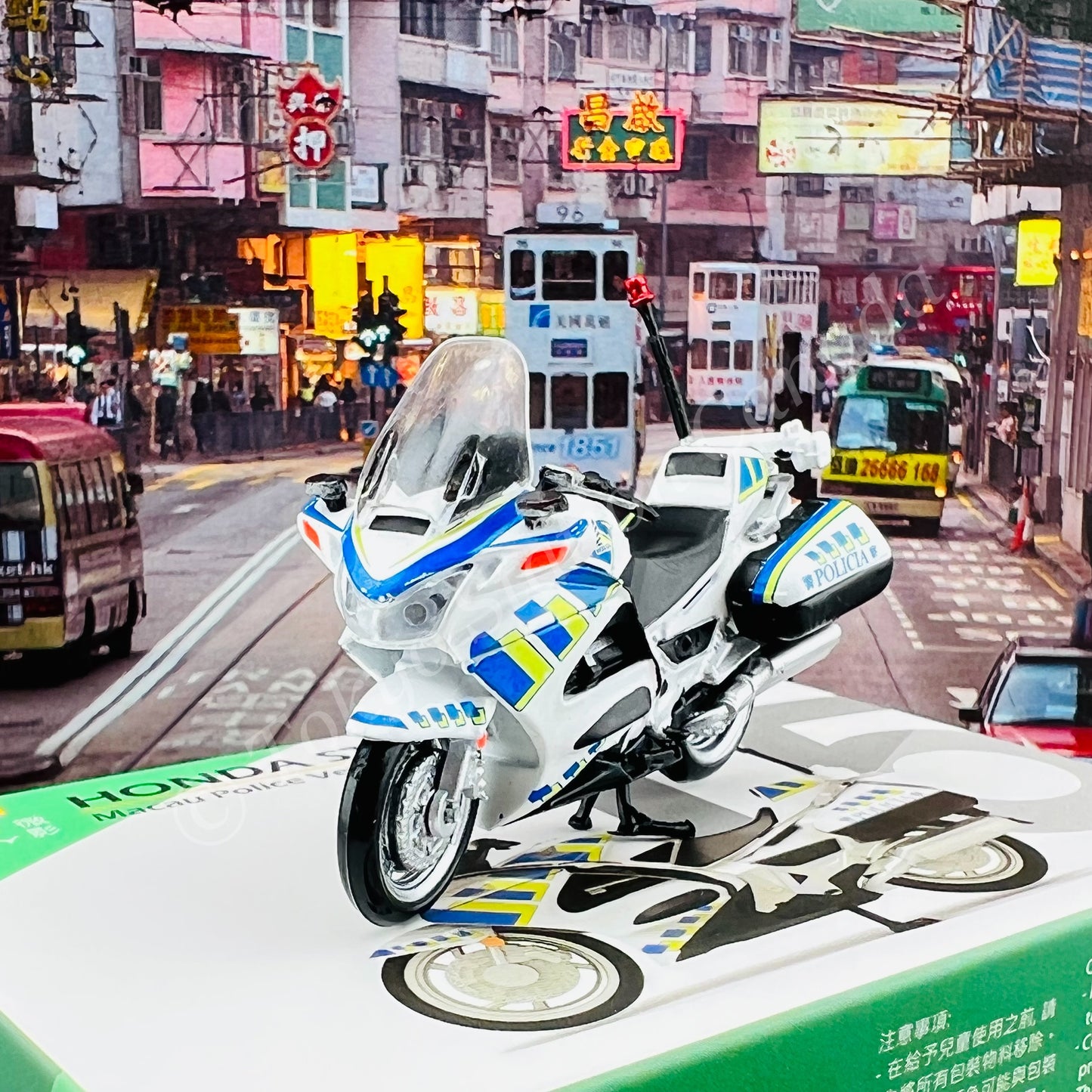 TINY 微影 MC15 1/43 Honda ST 1300 Macau Police Motor Bike ATCMC43010