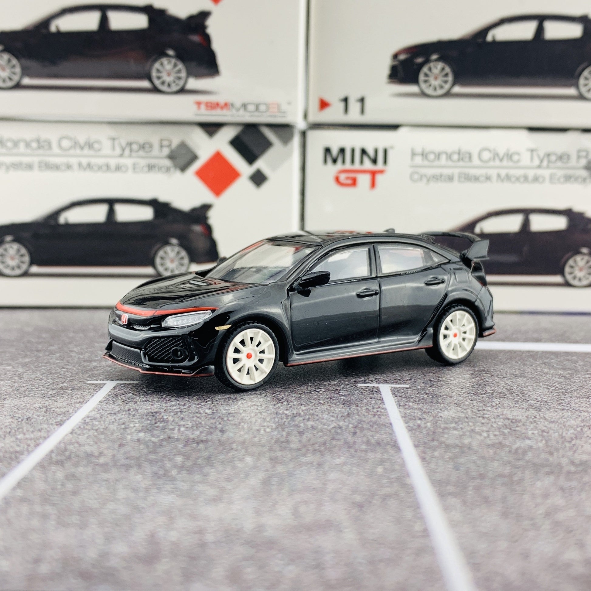 MINI GT 1/64 Honda Civic Type R (FK8) Crystal Black Modulo Edition Malaysian Exclusive RHD MGT00011-R