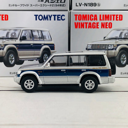 Tomica Limited Vintage Neo Mitsubishi Pajero Super Exceed Z (Silver/Blue) LV-N189b