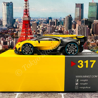 MINI GT 1/64 Bugatti Vision Gran Turismo Yellow LHD MGT00317-L