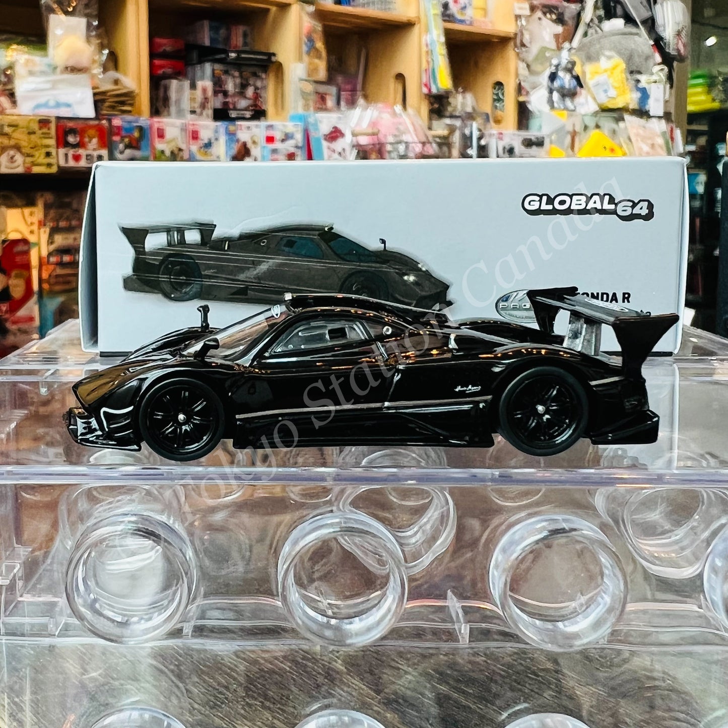 TARMAC WORKS 1/64 GLOBAL64 PAGANI ZONDA R Nero Galante CLDC Exclusive T64G-TL015-BK