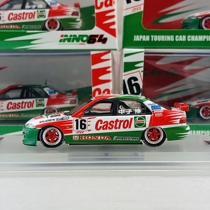INNO64 HONDA CIVIC Ferio Gr.A #16 "CASTROL MUGEN" JTCC 1995 IN64-EG9-CA95