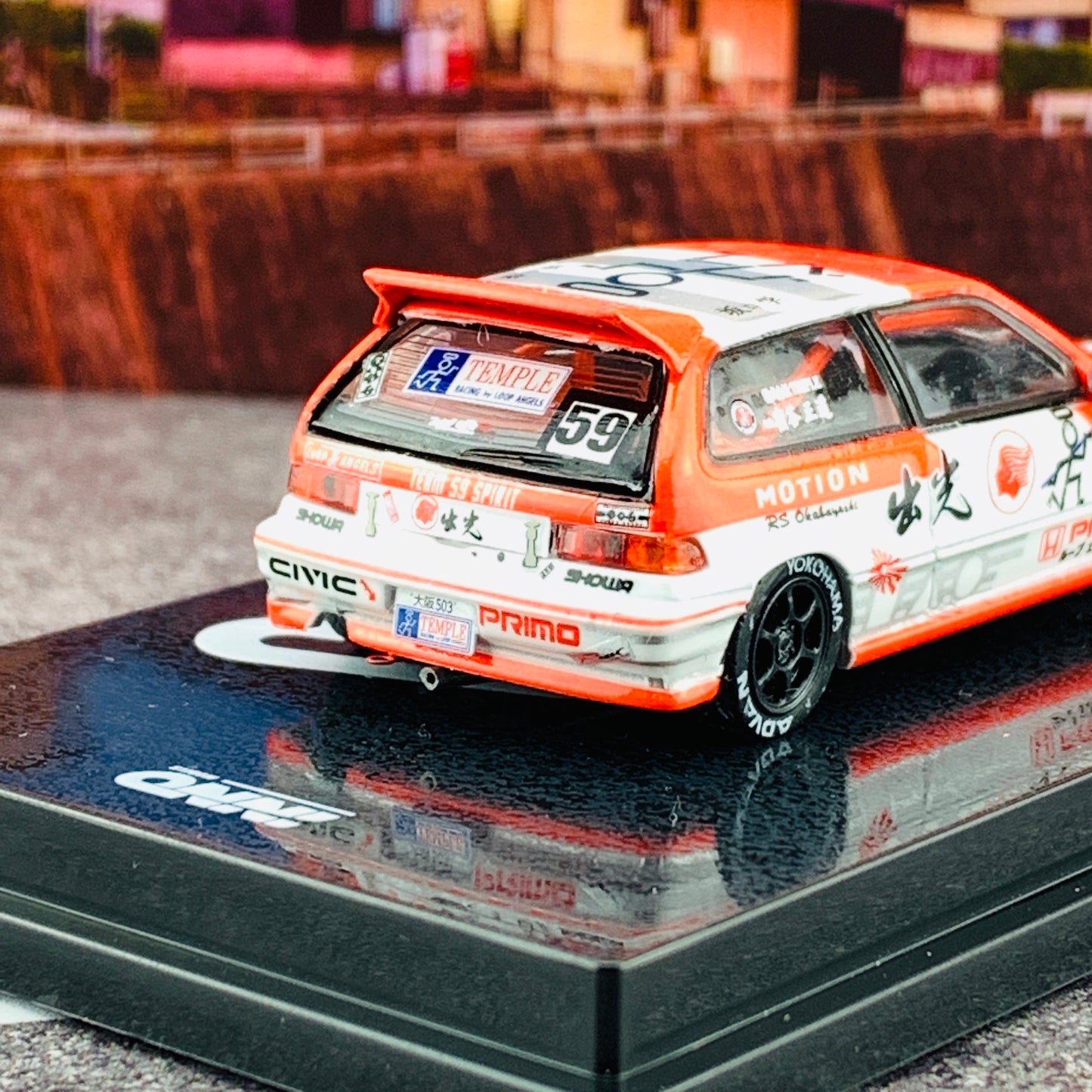 INNO64 JDM Collection HONDA CIVIC EF9 IDEMITSU MOTION - TEMPLE RACING IN64-EF9-JDM05