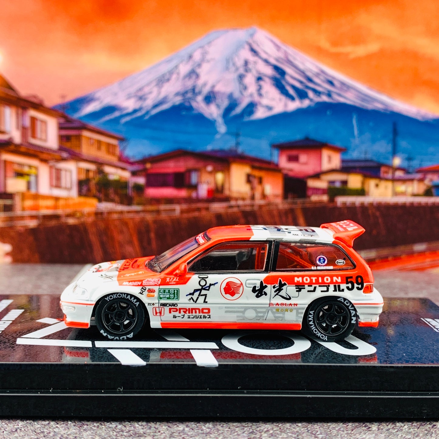 INNO64 JDM Collection HONDA CIVIC EF9 IDEMITSU MOTION - TEMPLE RACING IN64-EF9-JDM05