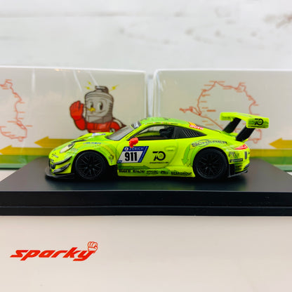 Sparky 1/64 PORSCHE 911 GT3 R NO.911 MANTHEY RACING POLE POSITION 24H NÜRBURGRING 2018 K. ESTRE - R. DUMAS - L. VANTHOOR - E. BAMBER Y118