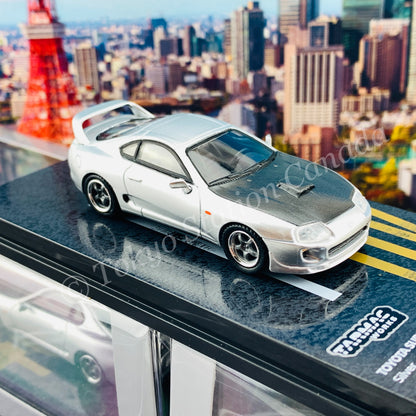 TARMAC WORKS 1/64 HOBBY64 Toyota Supra Silver Limited to 1248pcs T64-011-SG