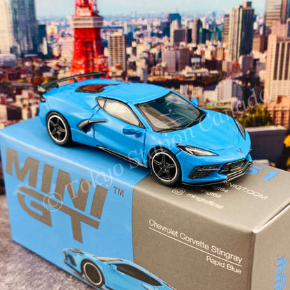 MINI GT 1/64 Chevrolet Corvette Stingray 2020  Rapid Blue LHD MGT00251-L