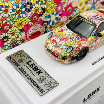 INNO64 1/64 997 LBWK Jaden.C Sunflowers  Carloverdiecast Special Edition Model With Special Packaging Box IN64-997LB-JCSF