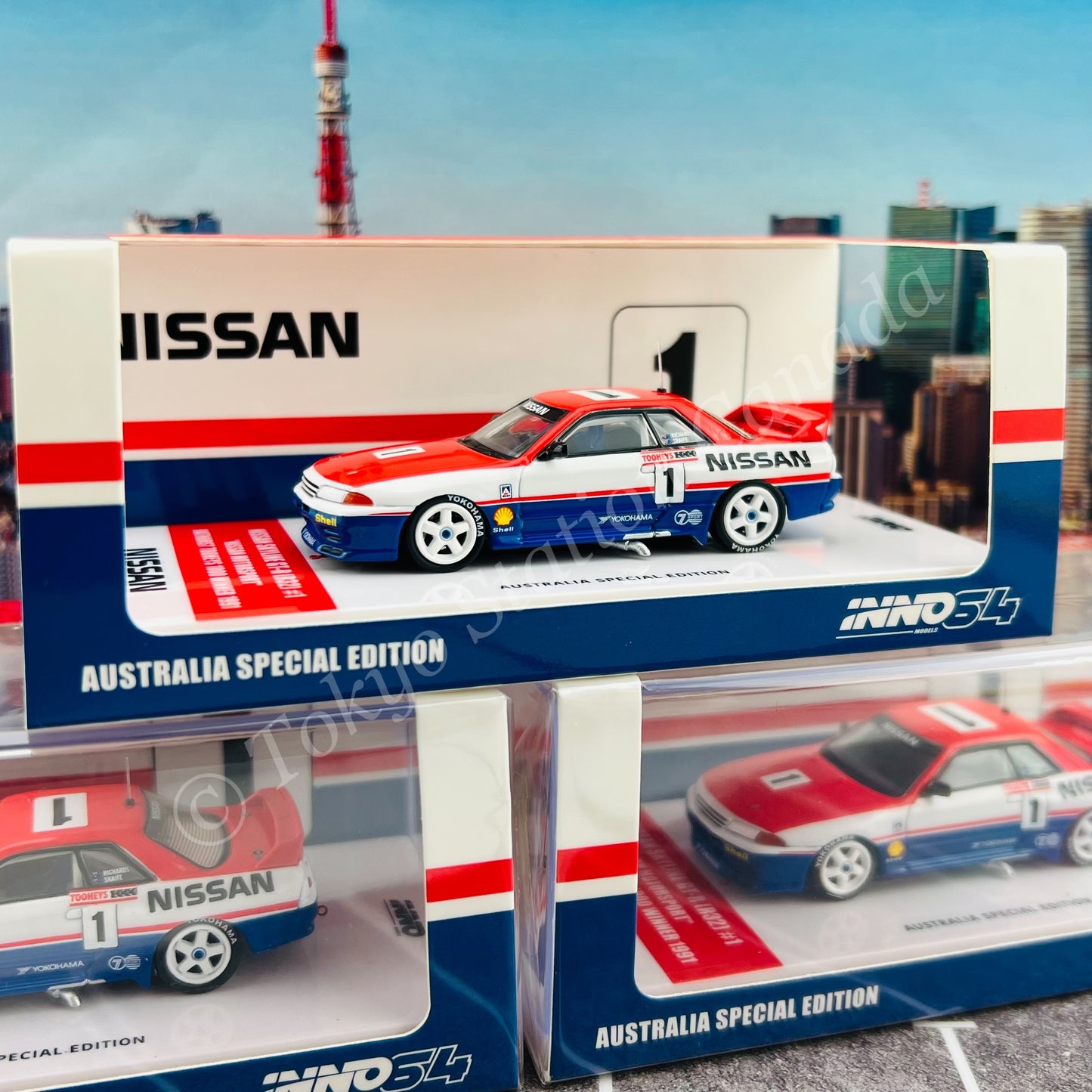 INNO64 1/64 NISSAN SKYLINE GT-R R32 #1 "NISSAN MOTORSPORT" Bathurst Tooheys 1000 Winner 1991 Jim Richards / Mark Skaife Australia Special Edition IN64-R32-1KT91