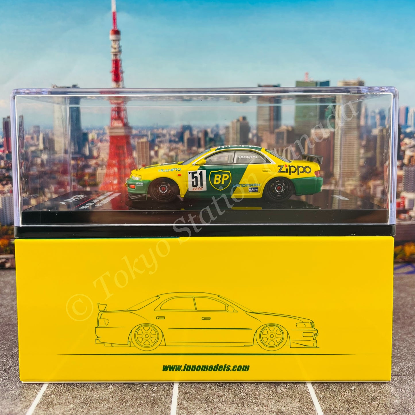 INNO64 1/64 TOYOTA CORONA EXIV #51 "OBJECT T TRAMPIO ZIPPO" JTCC 1995 IN64-EXIV-BP