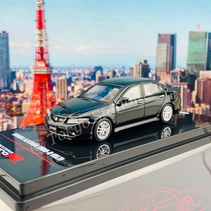 INNO64 1/64 HONDA ACCORD Euro-R (CL7) Nighthawk Black Pearl W/ Extra Wheels & Extra Water Decals IN64-CL7-BLA