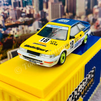 TARMAC WORKS HOBBY64 1/64 Toyota Corolla Levin AE92 JTCC 1993 浅野武夫/萩原誠 With Container *Limited to 1248pcs* T64-036-93JTC18