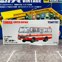 Tomica Limited Vintage 1/64 Toyota Coaster LV-184b (White/Red)