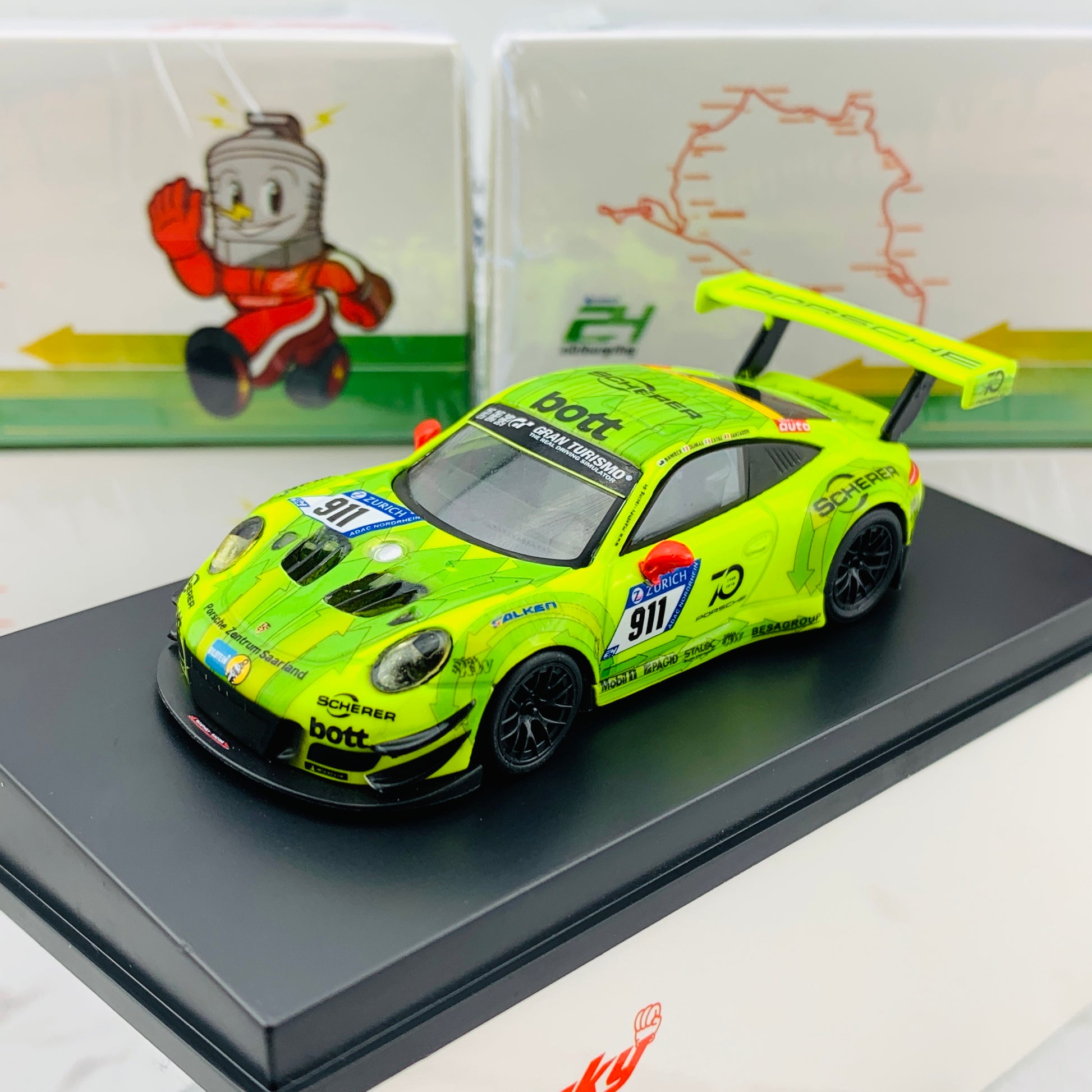 Sparky 1/64 PORSCHE 911 GT3 R NO.911 MANTHEY RACING POLE POSITION 24H NÜRBURGRING 2018 K. ESTRE - R. DUMAS - L. VANTHOOR - E. BAMBER Y118