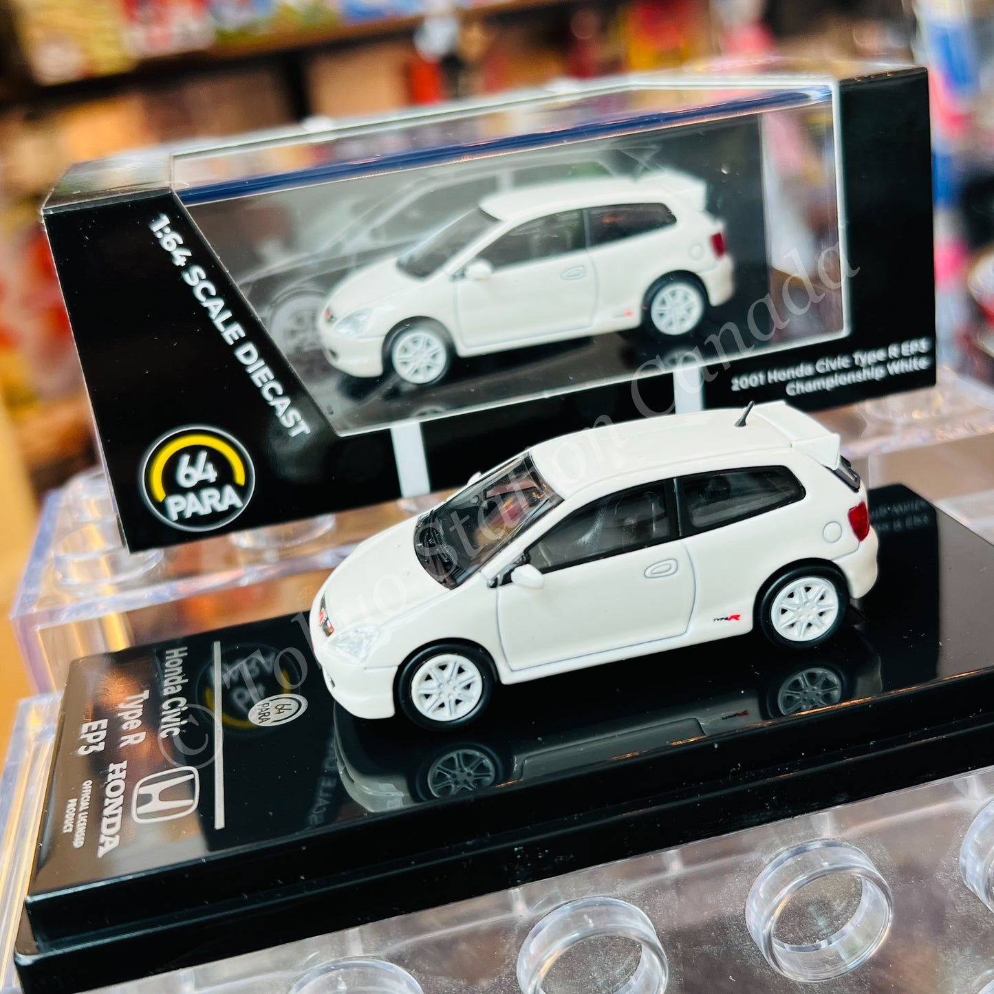 PARA64 1/64 2001 Honda Civic Type-R EP3 Championship White LHD PA-55341