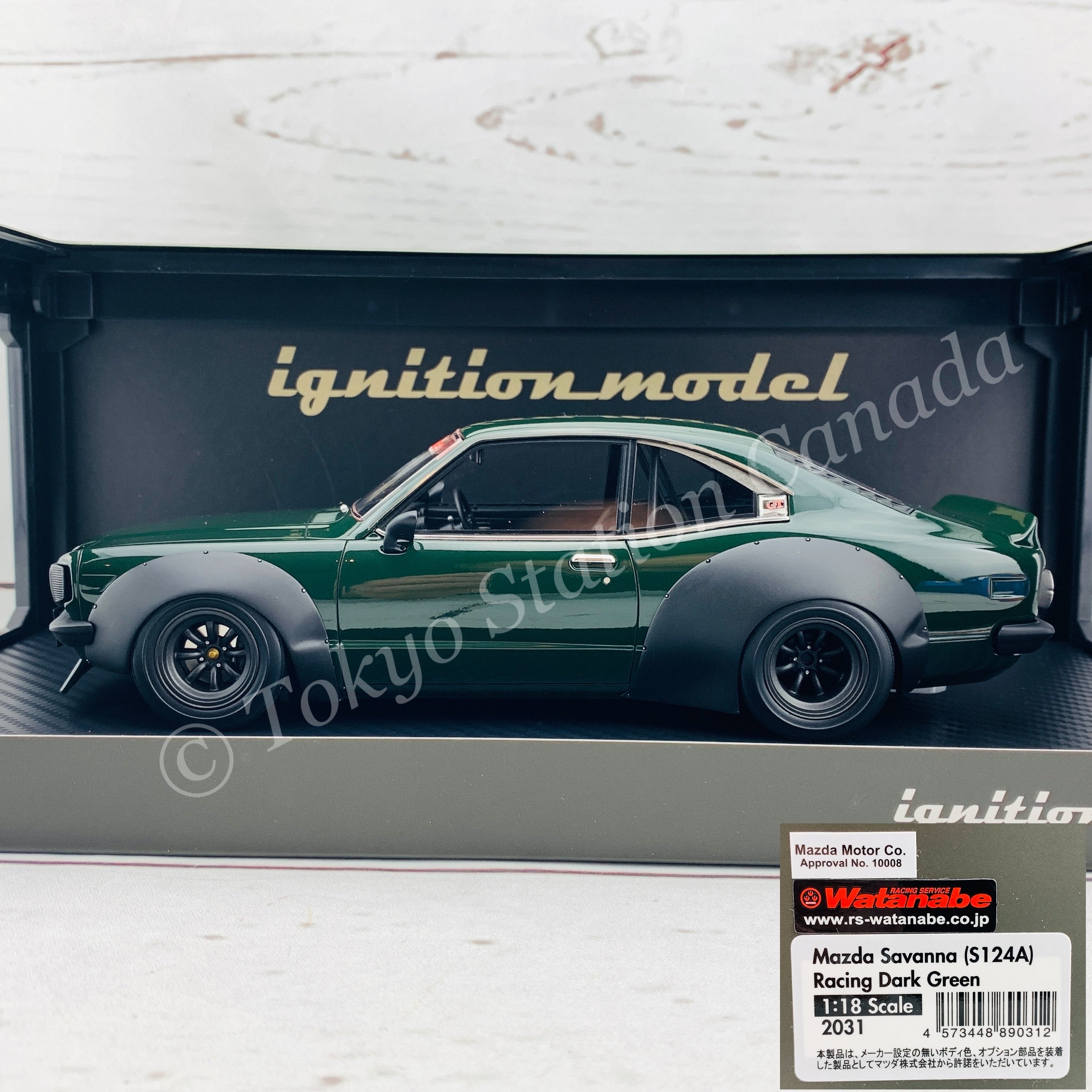 ignition.model SAVANNA S124A ホワイト IG2033 Mazda Savanna (S124A) Racing White – ignition model