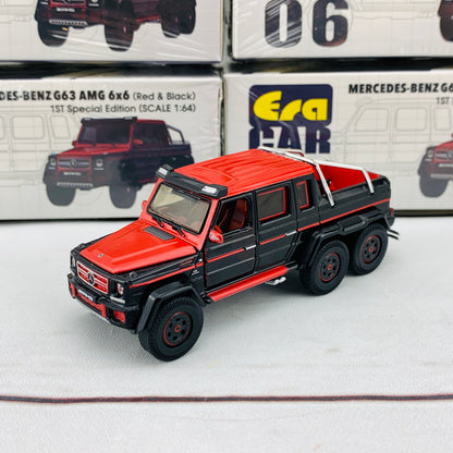 ERA CAR 06 1/64 Mercedes Benz G63 AMG 6x6 Red & Black 1st Special Edition MB196X6RF06