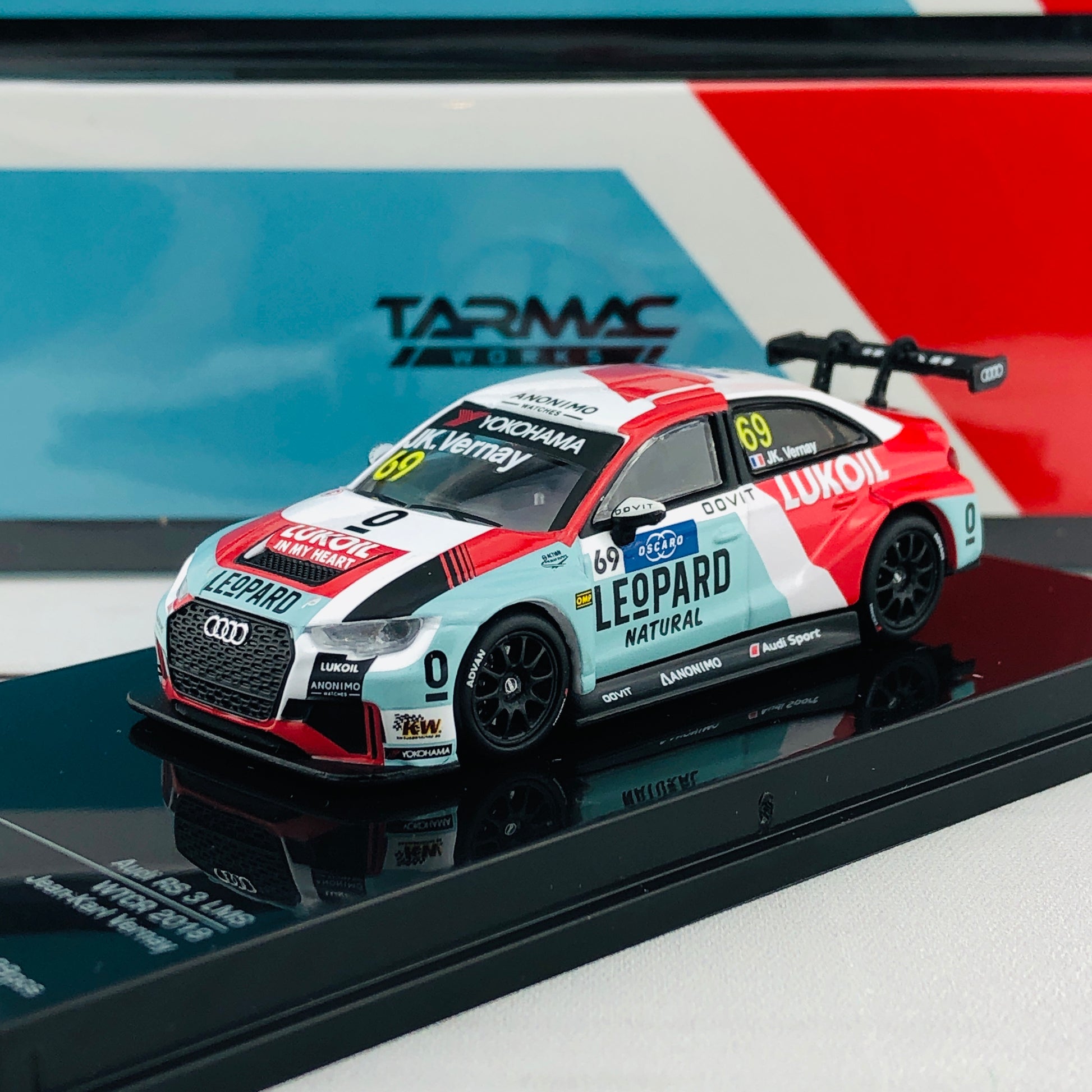 Tarmac Works 1/64 Audi RS3 LMS WTCR 2018 Jean-Karl Vernay Limited to 999pcs T64-013-18WTCR69