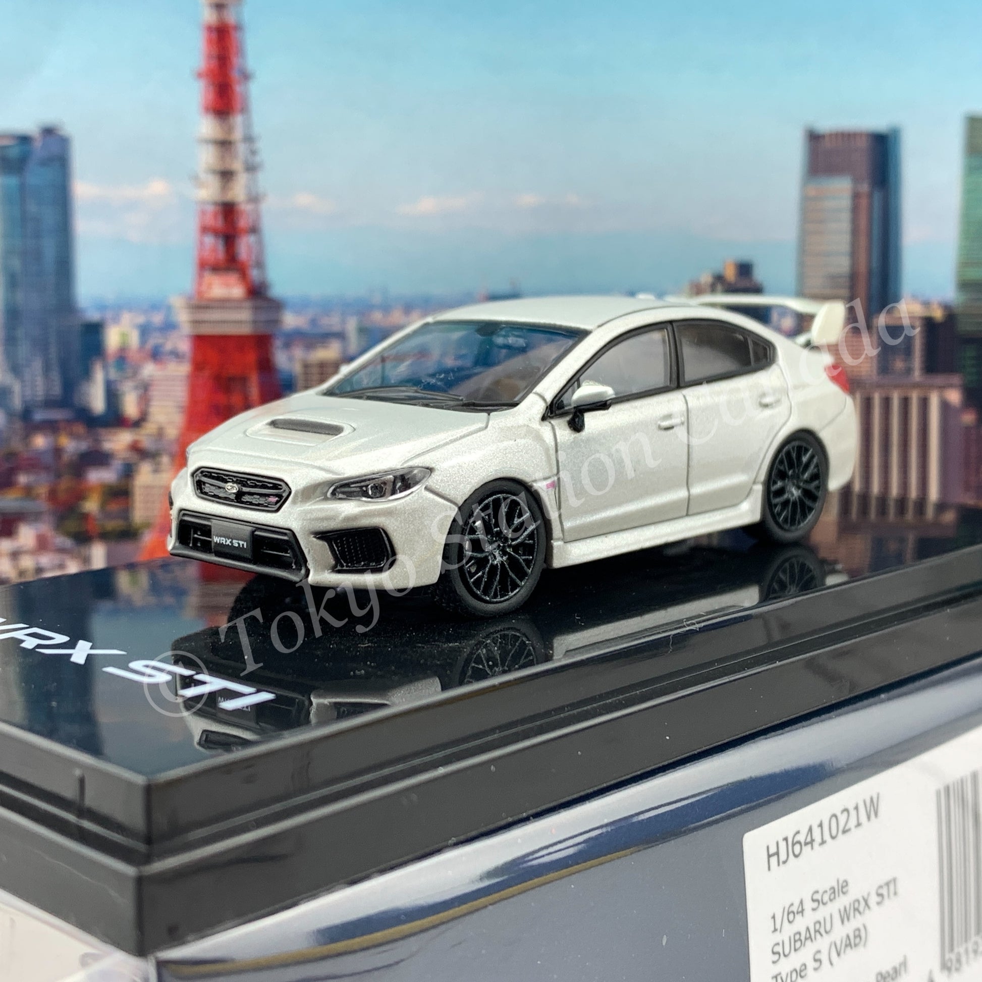 HOBBY JAPAN 1/64 SUBARU WRX STI Type S (VAB) Crystal White Pearl HJ641021W