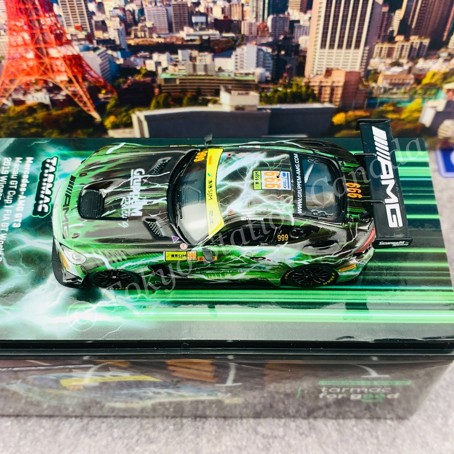 TARMAC WORKS 1/64 HOBBY64 Mercedes-AMG GT3 Macau GT Cup - FIA GT World Cup 2019 Winner Raffaele Marciello T64-008-19MGP999