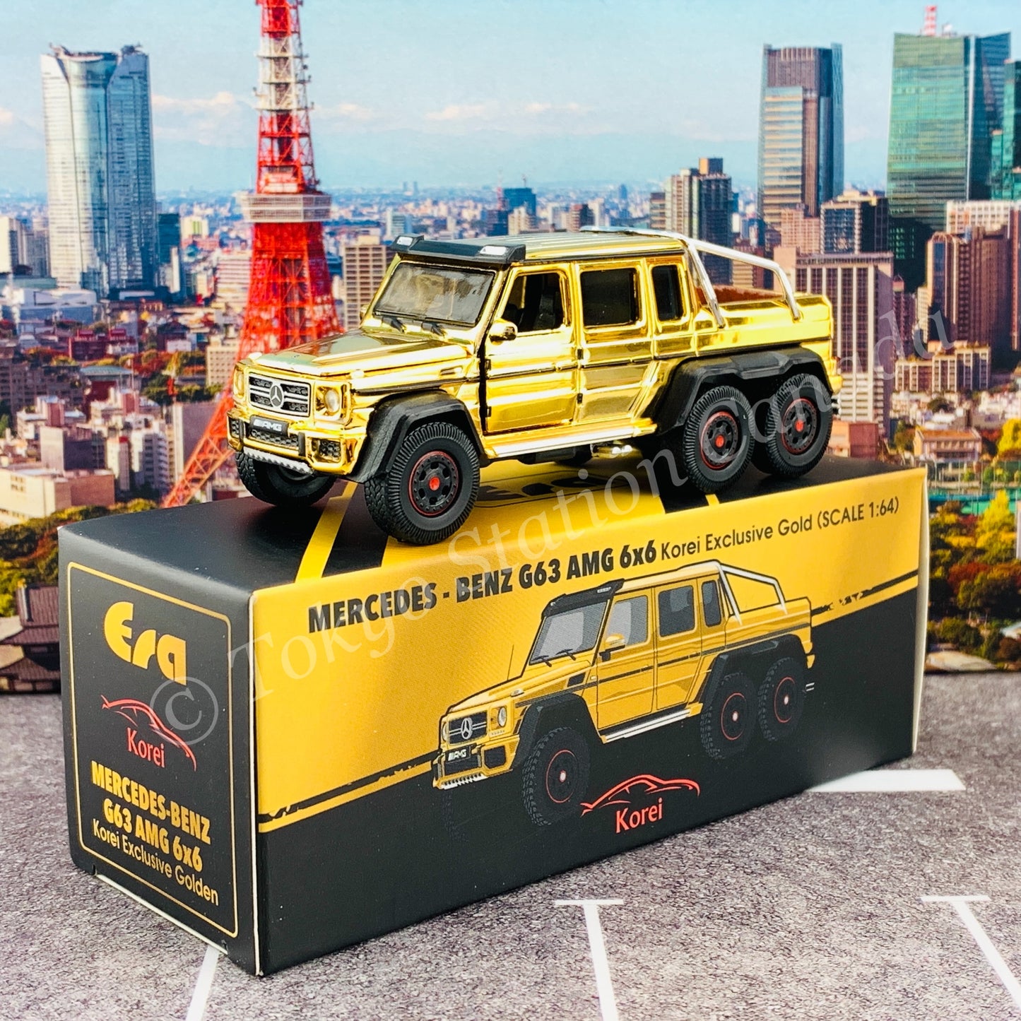 ERA CAR 1/64 Mercedes-Benz G63 6x6 Korei Exclusive Carbon Gold ESP03