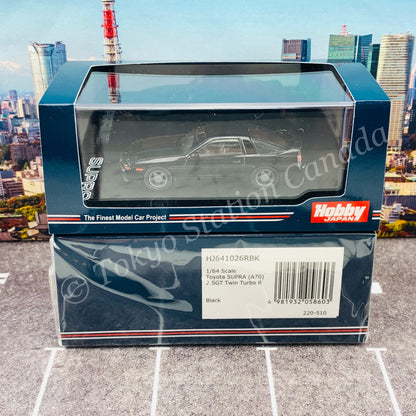 HOBBY JAPAN 1/64 Toyota SUPRA (A70) 2.5GT TWIN TURBO R BLACK HJ641026RBK