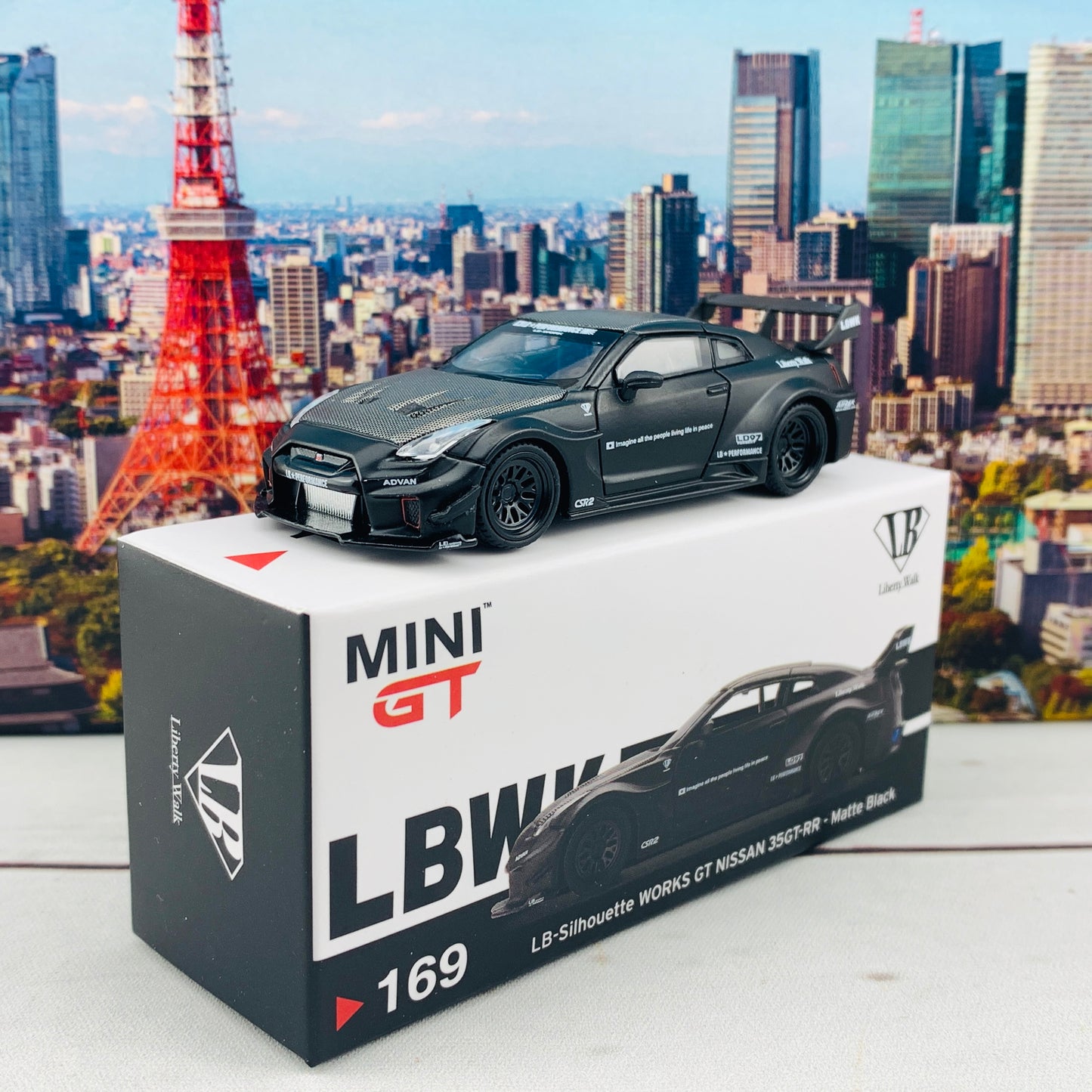 MINI GT 1/64 LB-Silhouette WORKS GT NISSAN 35GT-RR Ver.1 Matte Black RHD MGT00169-R