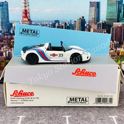 Schuco 1/64 Porsche 918 Spyder Martini White Hong Kong Limited Edition  452021100