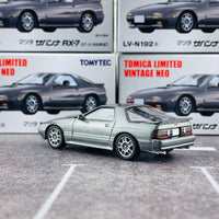 Tomica Limited Vintage Neo 1/64 Mazda Savanna RX7 GT-X (Year 1989) LV-N192a Grey