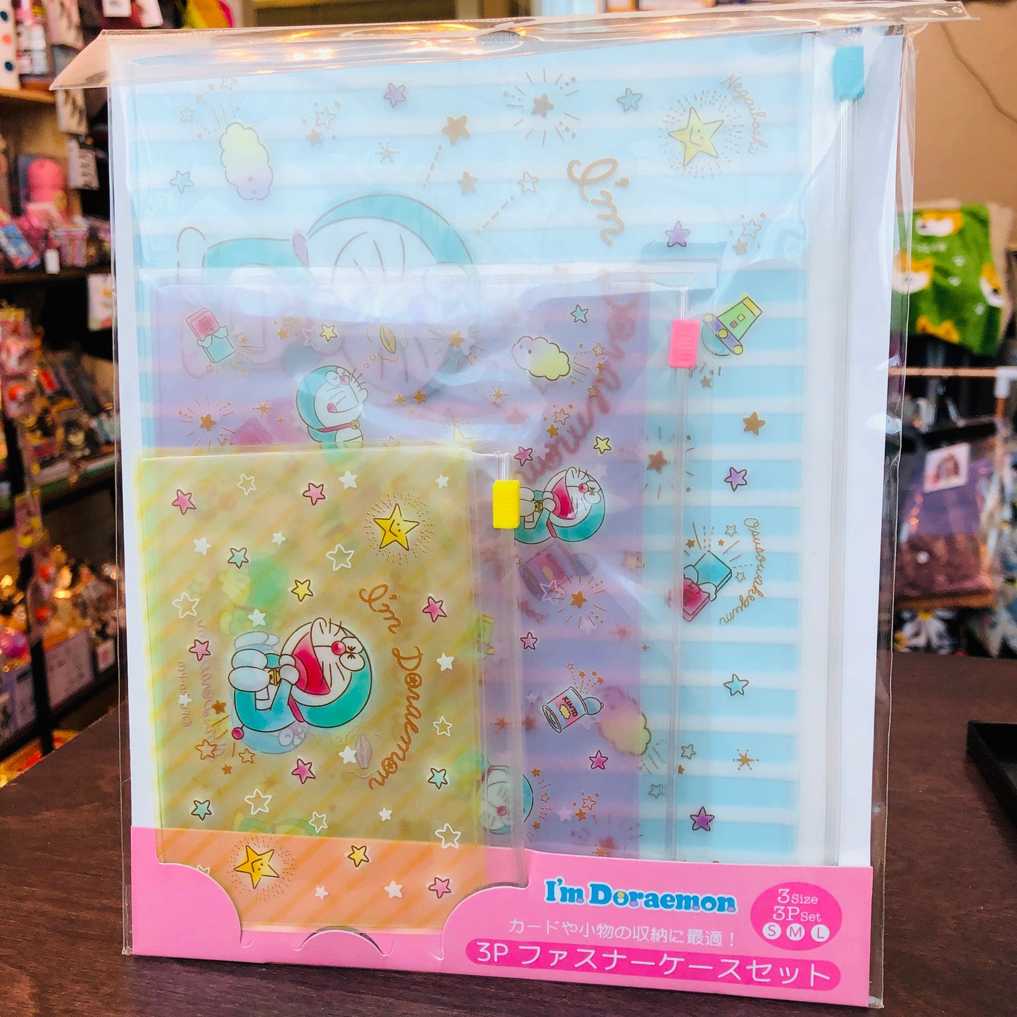 I'm Doraemon Fastener CaI'm Doraemon Fastener Case 3P Pastel Color Set ID-5533103KPse 3P Pastel Color Set ID-5533103KP