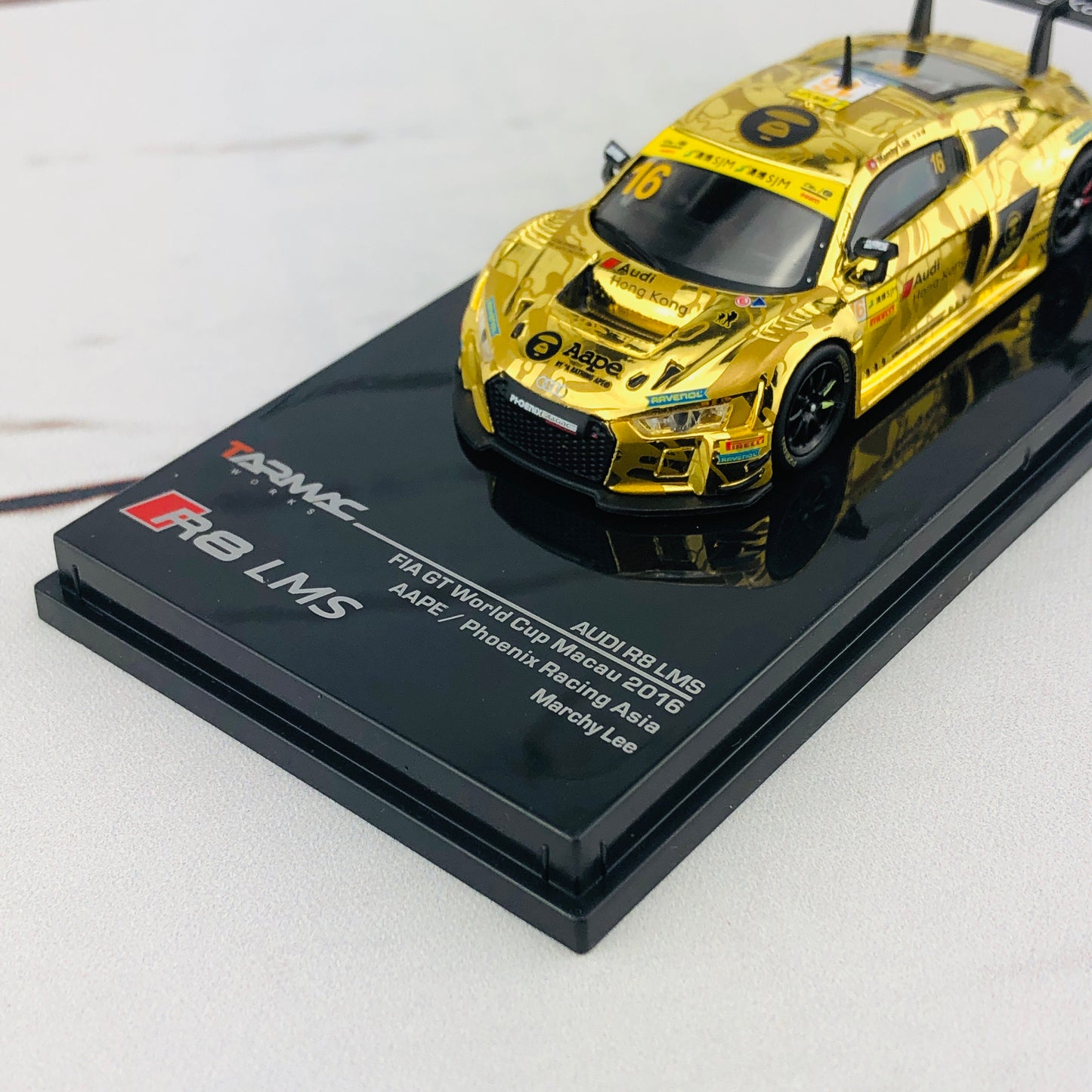 Tarmac Works 1/64 Audi R8 LMS - FIA GT World Cup Macau 2016 AAPE / Phoenix Racing Asia - Marchy Lee