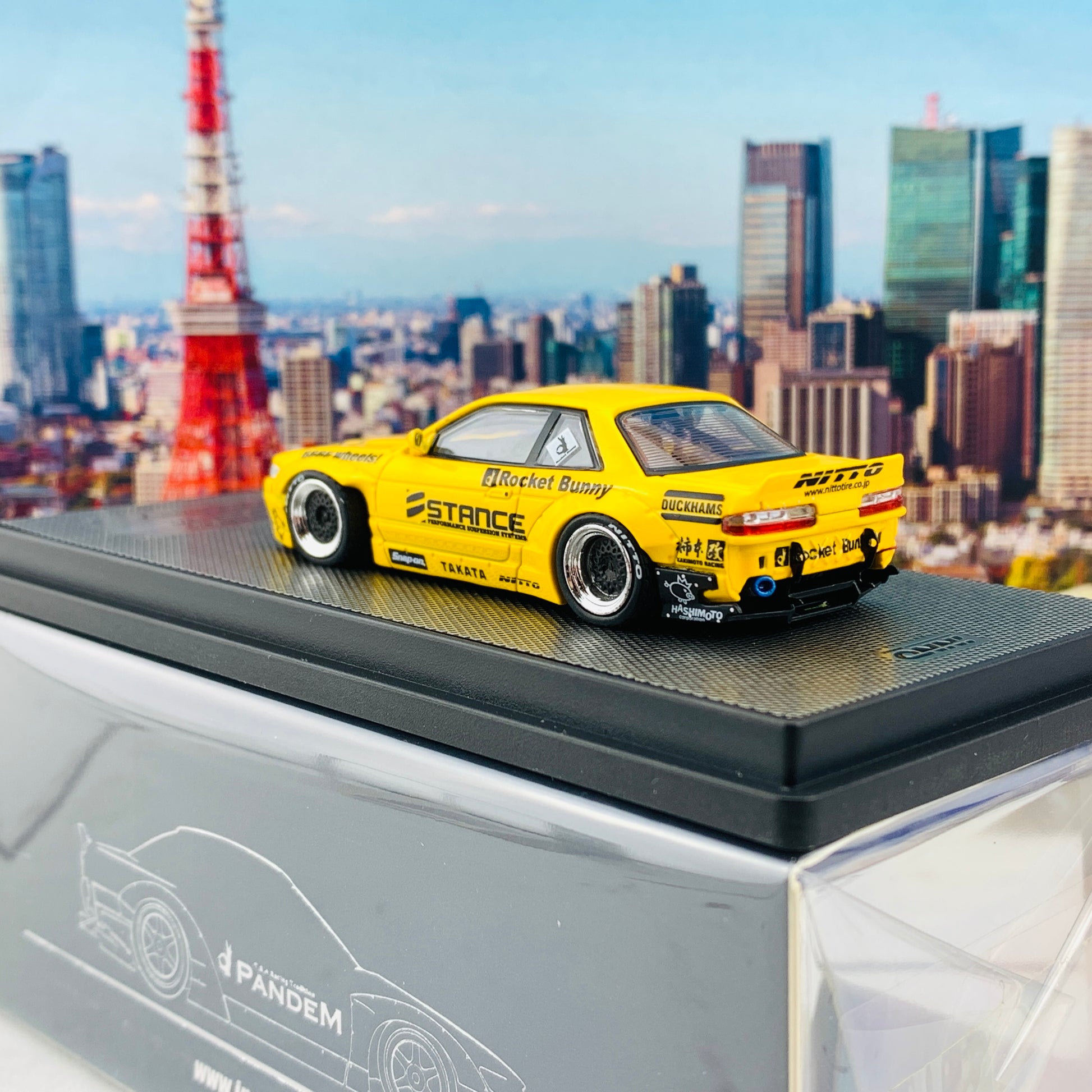 INNO64 1/64 NISSAN SILVIA S13 ROCKET BUNNY V2 Yellow IN64-S13V2-YL