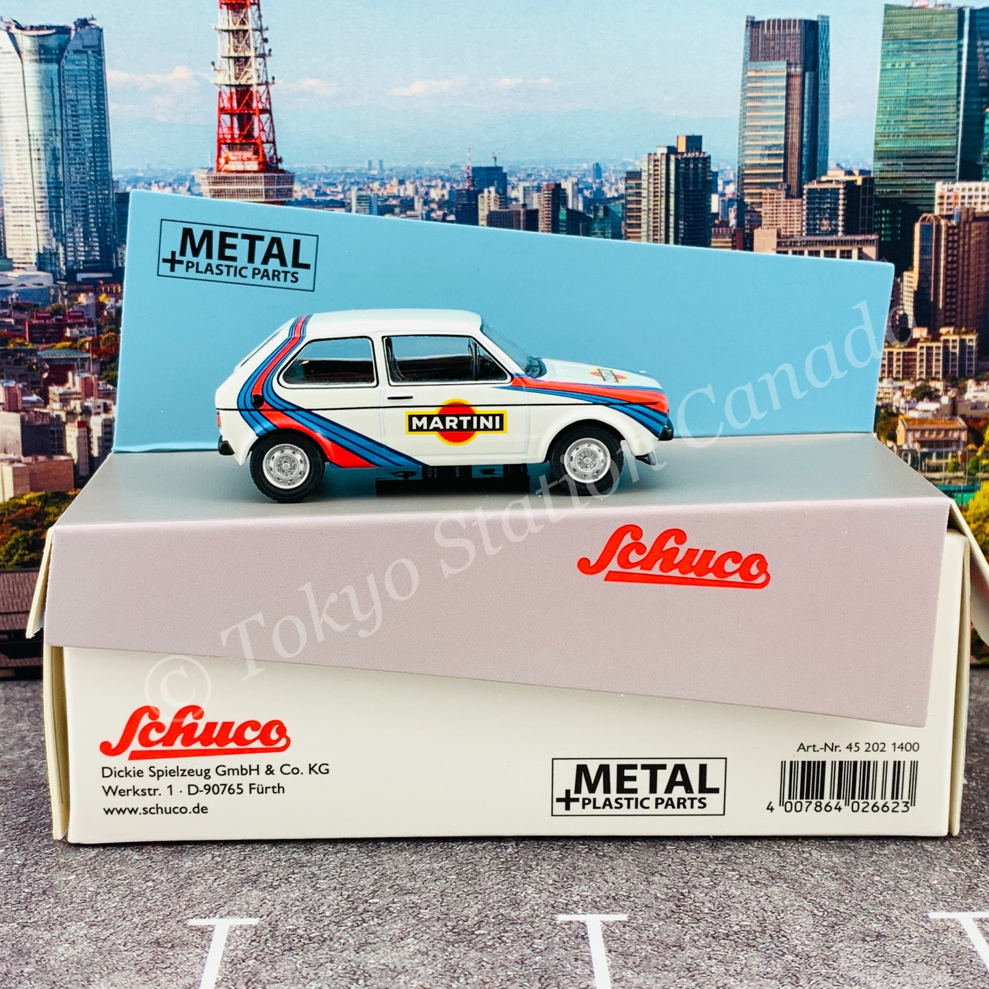 Schuco 1/64 VW Golf I Martini White Toyeast Ltd. Exclusive 452021400